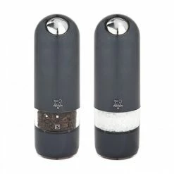 Grosses soldes 🛒 Duo Moulin à Poivre et Sel Electrique Alaska 17 cm Gris Quartz Peugeot 🎉